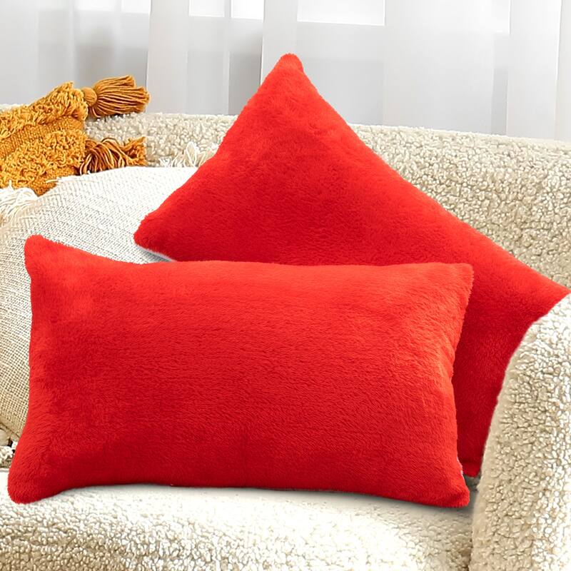 Cheer Collection Set of 2 Ultra Soft and Fluffy Throw Pillow