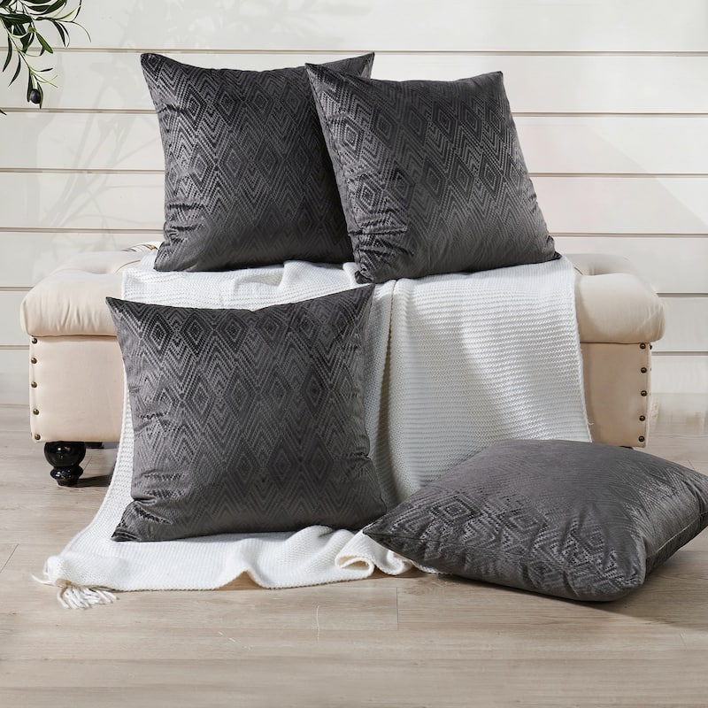 Tonopah Ikat Velvet Throw Pillow Cover Set, NO INSERT