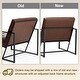 preview thumbnail 66 of 108, Glitzhome Set of Two 30.5"H Mid-Century PU Leather Tufted Accent Chairs