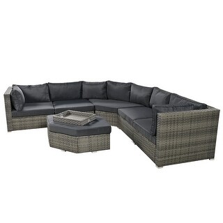 4-Piece Metal Outdoor All Weather Conversation Set For Backyard With Beige Cushions Xt Wy000376aaa