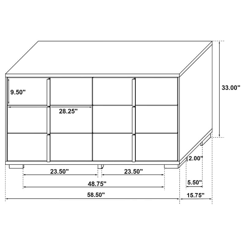Marceline 5-Piece Panel Bedroom Set with LED Headboard