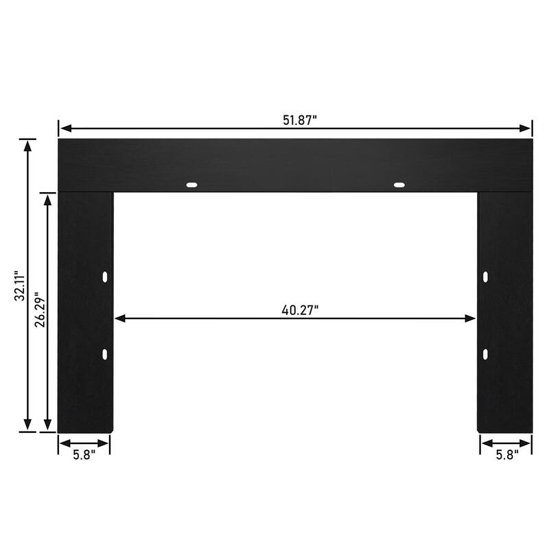 25" Electric Fireplace Insert with Multi-Color Flame, 750/1500W, Black
