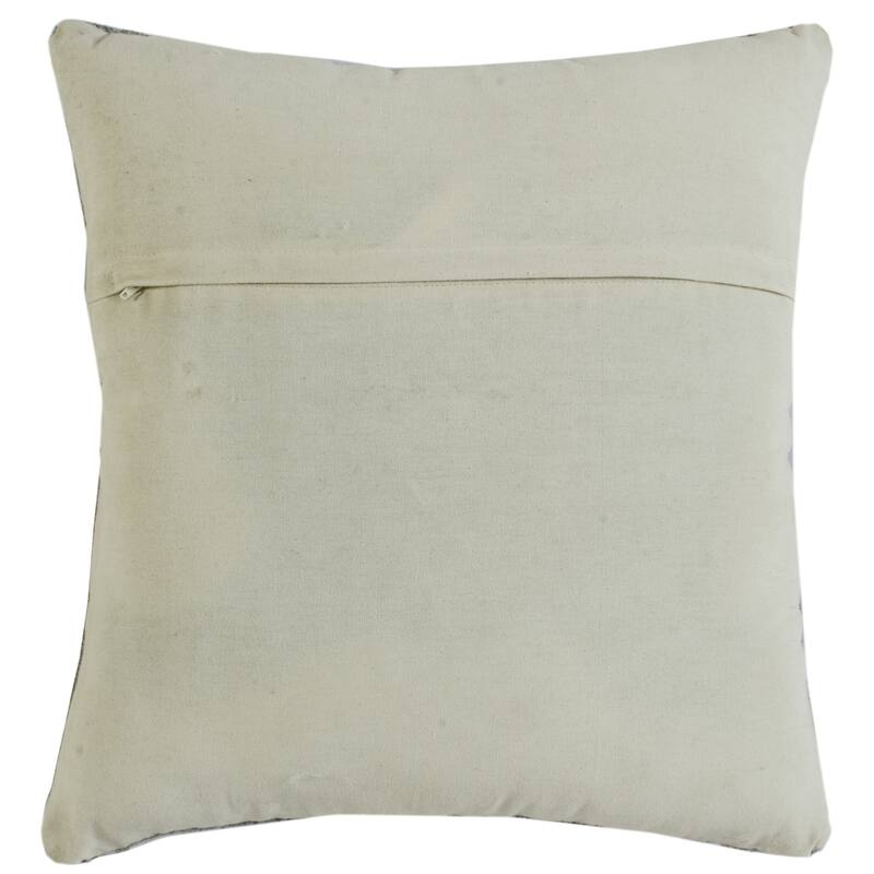 HomeRoots 20" X 20" Gray Black Yellow And Ivory 100% Cotton Geometric Zippered Pillow