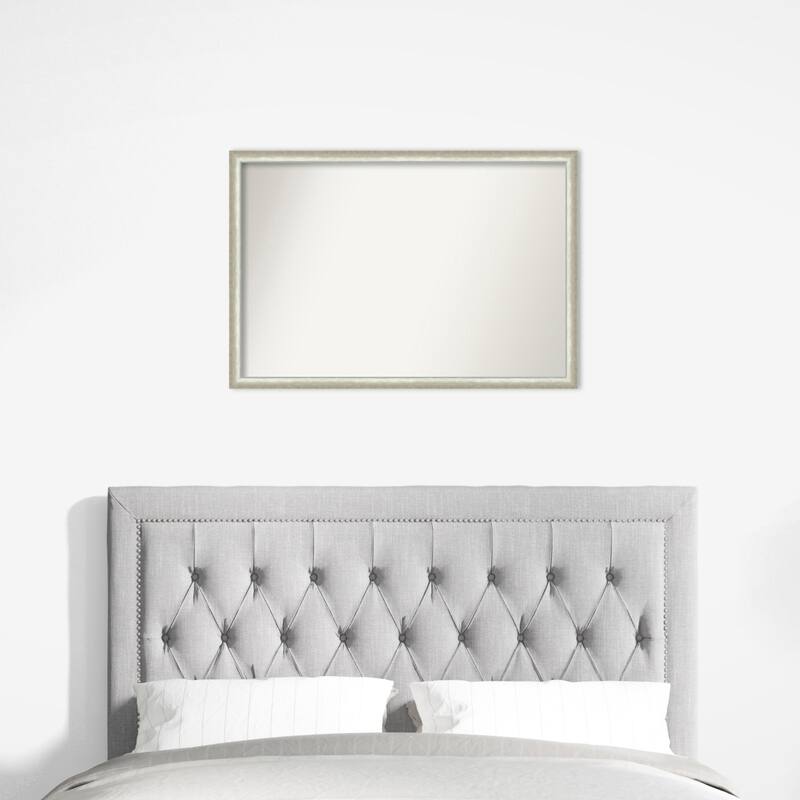 Two Tone Non-Beveled Wood Framed Wall Mirror