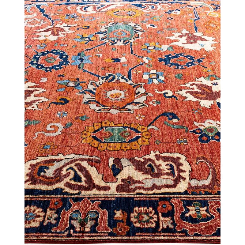 Serapi One-of-a-Kind Hand-Knotted Area Rug - Orange, 8' 1" x 9' 10" - 8' 1" x 9' 10"