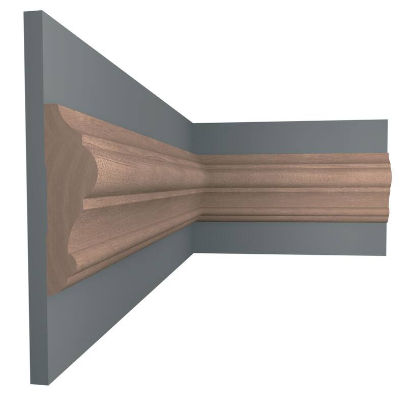 WM397 1-in D x 3-1/2-in W x 96-in L Americraft Solid Hardwood Stain Grade Chair Rail Moulding