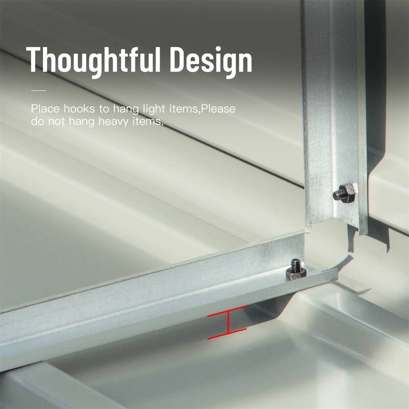 Outdoor 6.5x 4.2 ft Metal Storage Shed with Durable Metal Frame