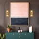 preview thumbnail 2 of 9, Modern Glam 2-Light Reversible Art Deco Bathroom Sconce with Gold Foil Acrylic shade - H 14.2" x W 5.1"