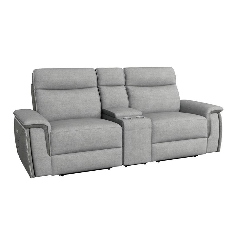 Blythe Power Double Reclining Loveseat with Console