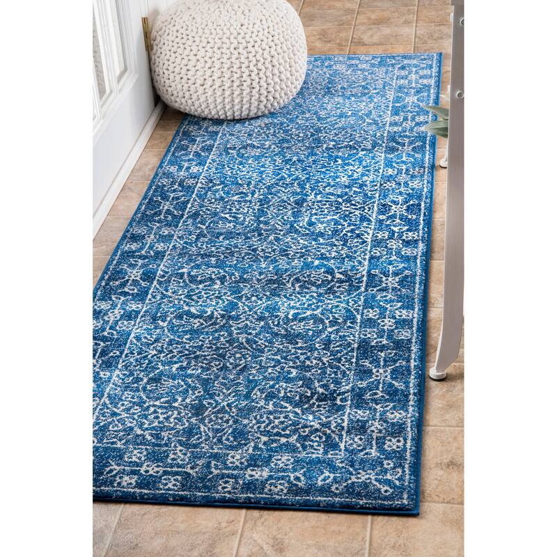 Nuloom Vintage Waddell Area Rug - 2'6" x 6' Runner - Dark Blue