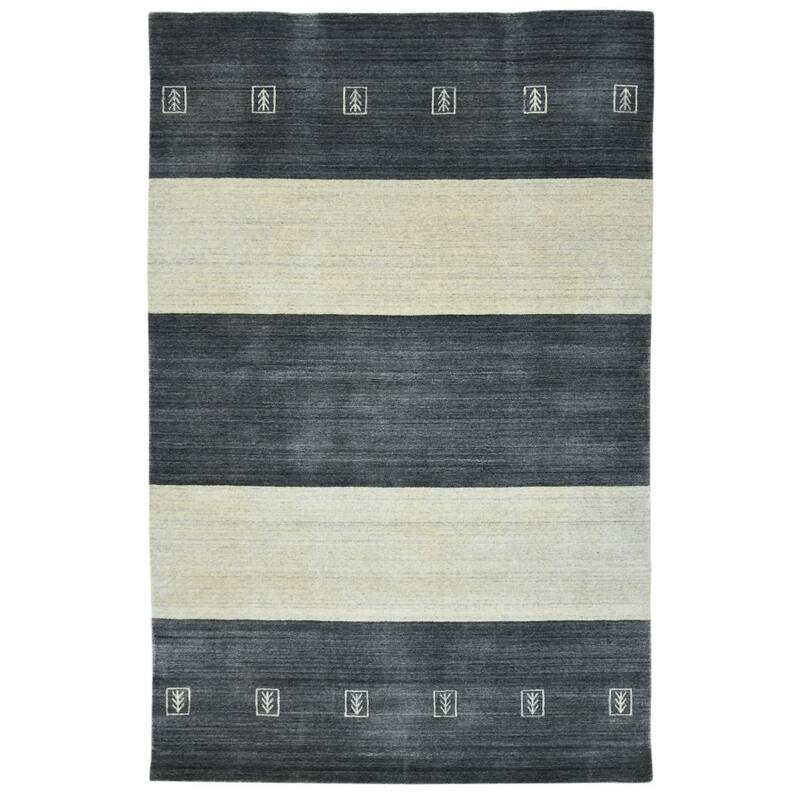 HomeRoots Striped Transitional Rectangle Area Rug