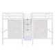 preview thumbnail 17 of 20, Double Twin Loft Beds with Wardrobes and Staircase, Sturdy Pine Wood Frame with Playhouse-Inspired Design, Grey