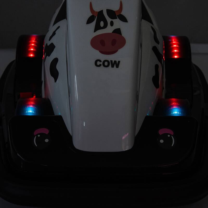 12V Kids Electric Bumper Car, Dual Motors, 360° Rotation, LED Flow Lights, Music, Horn & Fun Collision Effects for Ages 3-5