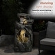 preview thumbnail 5 of 9, Alpine Corporation 41" Tall Indoor/Outdoor Rainforest Waterfall Fountain with LED Lights