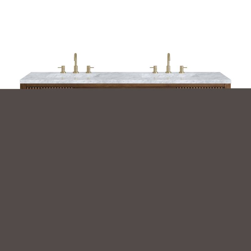 James Martin Vanities 485-V60D-3CAR Myrrin 60" Double Basin Wood - Mid-Century Walnut - Walnut Finish