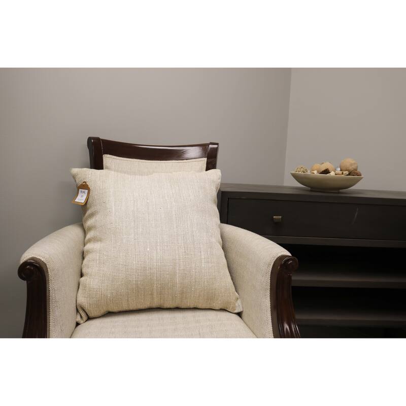 Home&Manor Valence Linen Throw Pillow 20x20