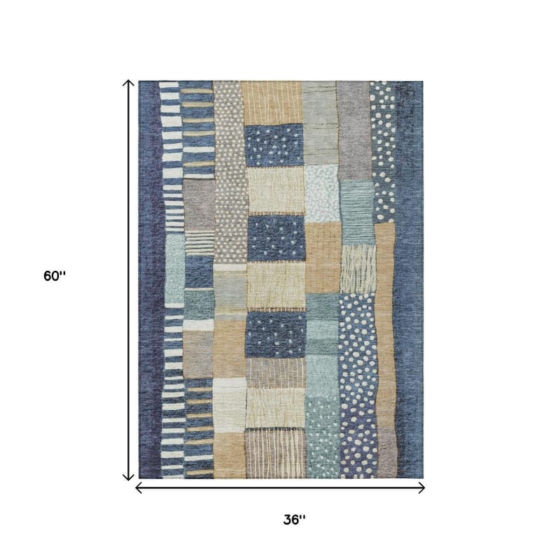 HomeRoots Geometric Transitional Rectangle Outdoor Rug