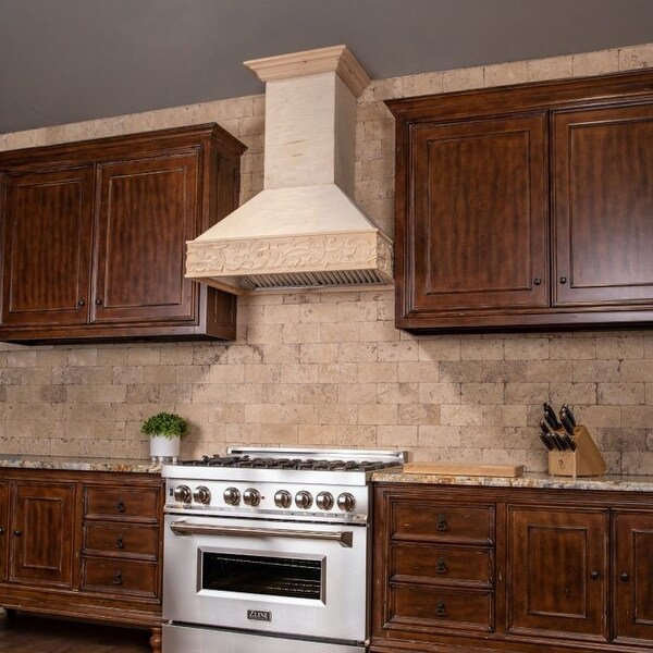unfinished wood range hood cover