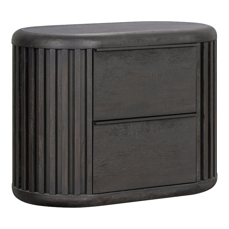 Furniture of America Caelan I Modern 6-Piece Black Solid Wood Fluted Panel Bedroom Set
