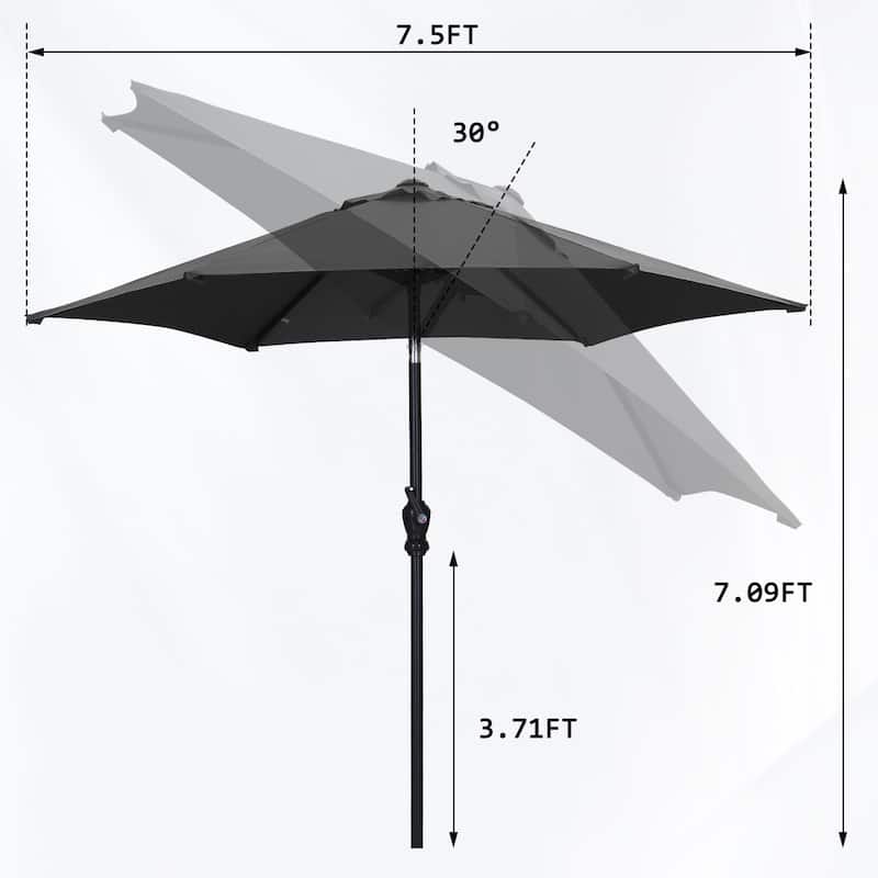 Autlaycil 7.5FT Patio Umbrella with Tilt and Crank