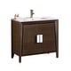 preview thumbnail 49 of 107, Fine Fixtures Imperial Collection Bathroom Vanity Cabinet Set, 36 Inch - Ebony wave