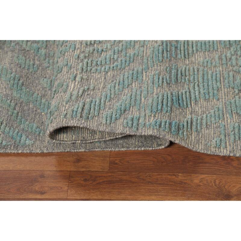 Moroccan Abstract Area Rug Handmade Wool Carpet - 6'0"x 9'1"