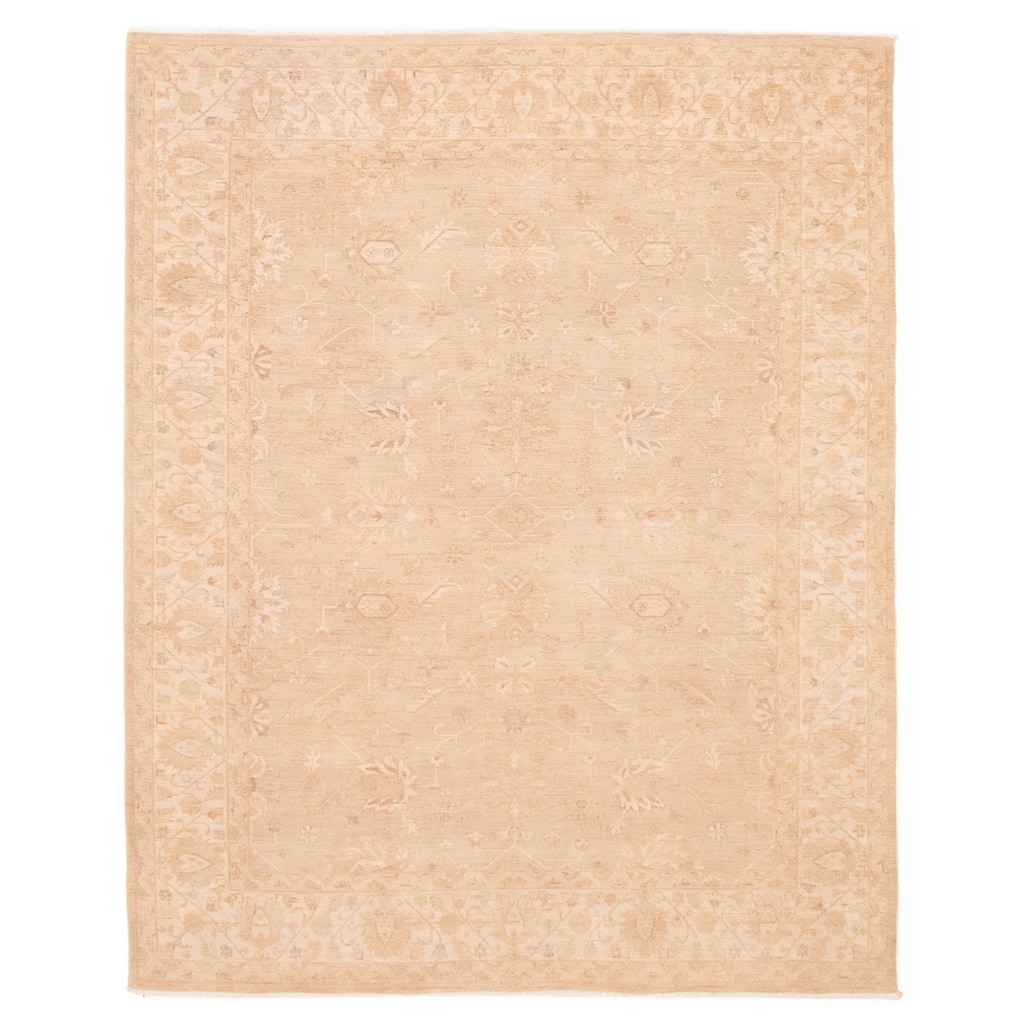 ECARPETGALLERY Hand-knotted Chobi Finest Beige Wool Rug - 7'10 x 10'1
