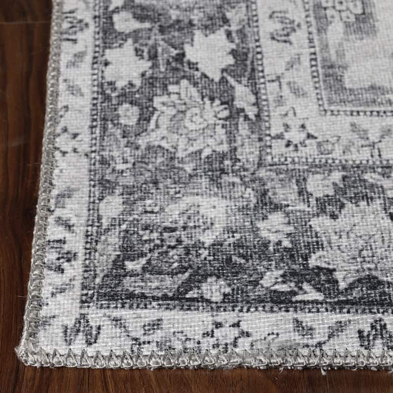 Superior Distressed Oriental Bohemian Indoor Polyester Area Rug