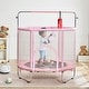 preview thumbnail 19 of 19, 55" Kids Trampoline with Safety Net and 3 Adjustable Heights Ideal for Indoors or Outdoors