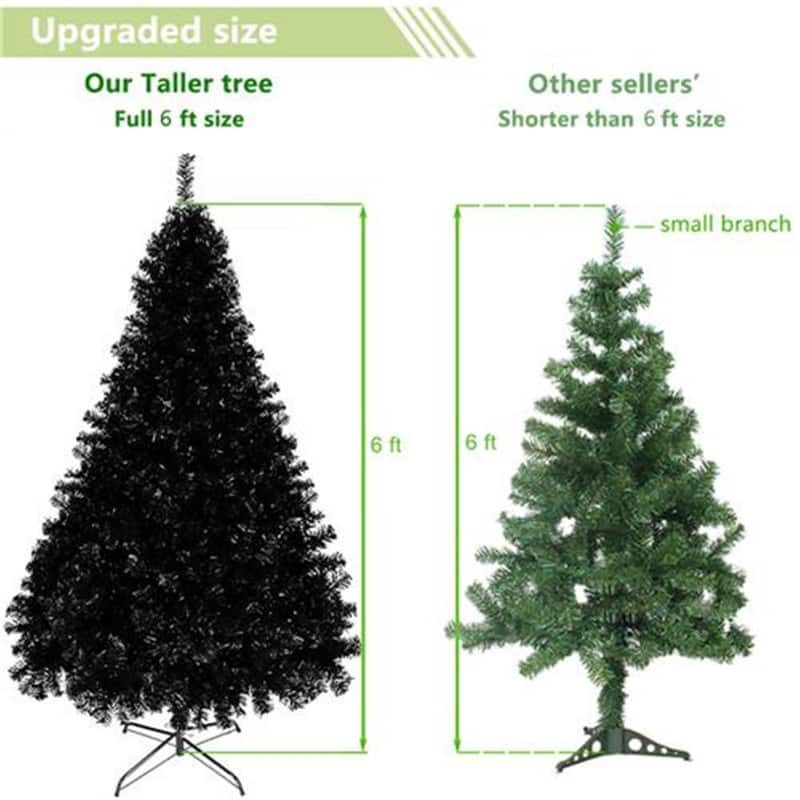 6FT Black/Pink Artificial Xmas Tree 1600Tips