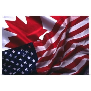 "An American and Canadian flag" Poster Print - Multi - Bed Bath ...