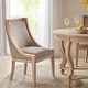 preview thumbnail 1 of 60, Martha Stewart Bedford Elmcrest Upholstered Dining Chair with Nailhead Trim Linen