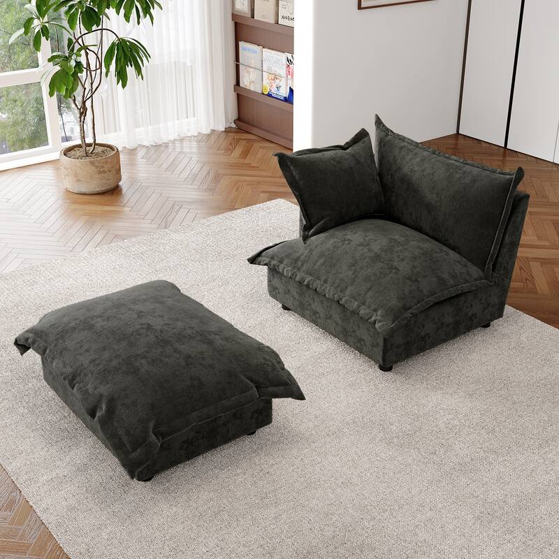 Double Layer Cushion Comfy Cloud Modular Sectional Sofa Set