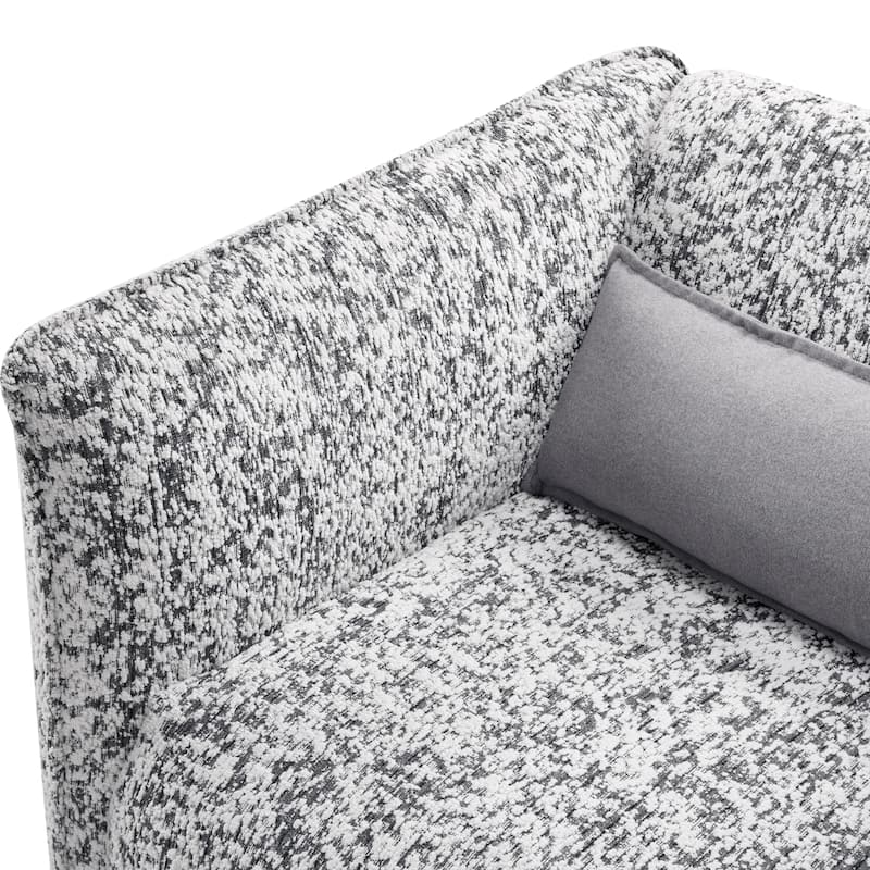 Freemont & Park Marlow 33" Jacquard Fabric Swivel Chair - One Lumbar Pillow