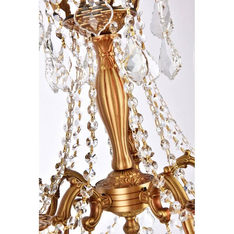 Somette Meilen 5-light Royal Cut Crystal and French Gold Chandelier