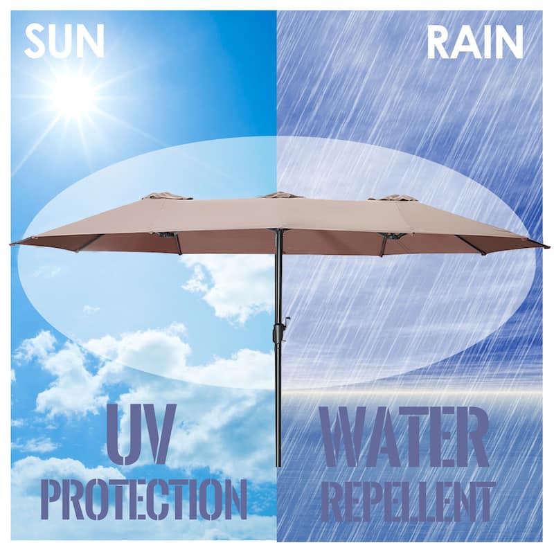Ainfox 15Ft Patio Umbrella with Crank Without Base