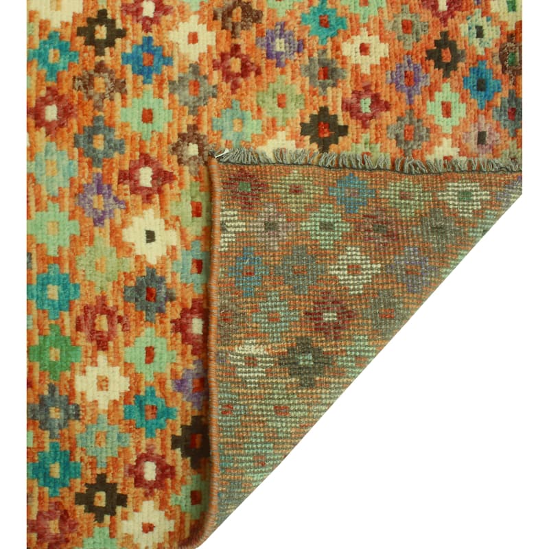 Balochi Perceval Orange/Ivory Rug - 3'0" x 4'10"