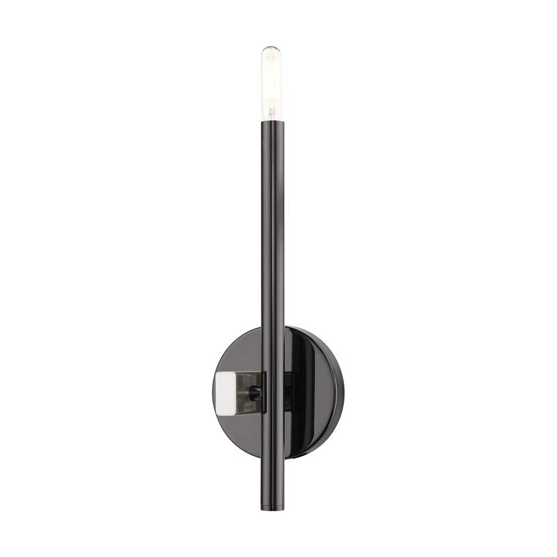 Livex Lighting Denmark 14" Tall Wall Sconce - Black Chrome