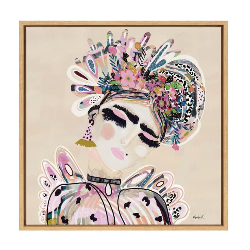 Kate and Laurel Sylvie LuLu Framed Canvas by Inkheart Designs