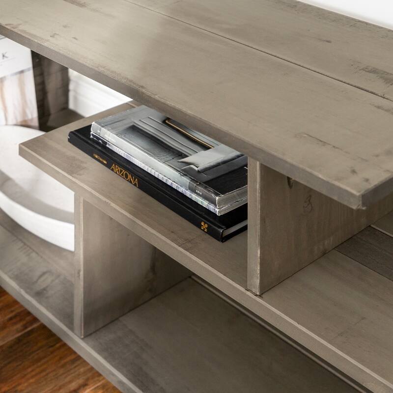 Middelbrook 60-inch Asymmetrical Solid Wood TV Stand