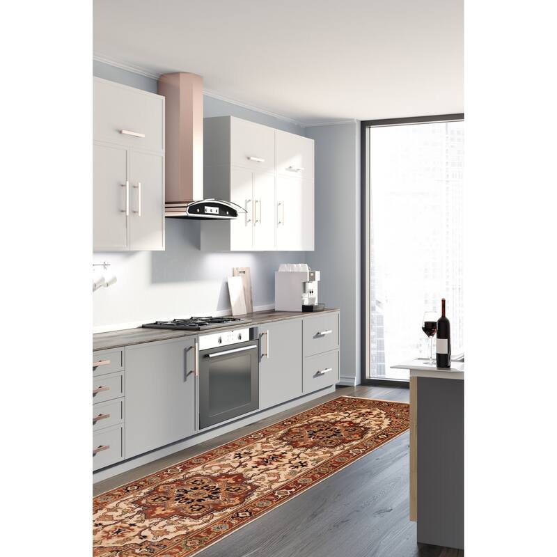 ECARPETGALLERY Hand-knotted Jules Sultane Cream Wool Rug - 2'6 x 7'11