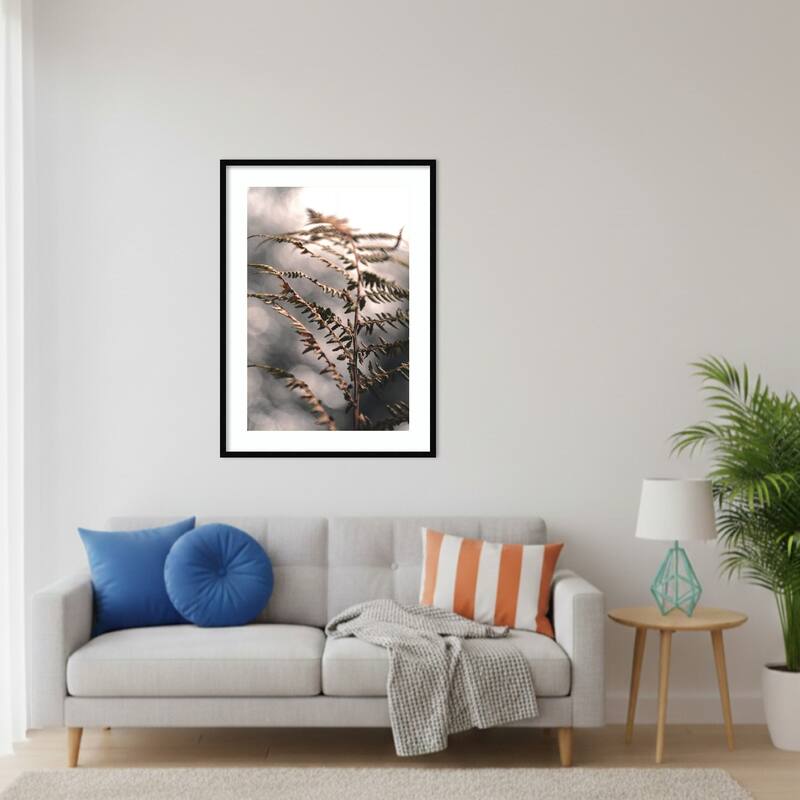 Autumn fern by Christina Sillen Wood Framed Wall Art Print