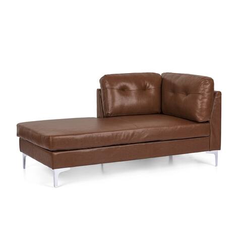 Jimes Contemporary Upholstered Chaise Lounge by Christopher Knight Home - 33.00" L x 63.00" W x 31.50" H