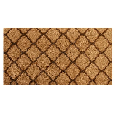 Rubber-Cal "The Moroccan" Coir Mats - 18" x 30" - Brown or Green