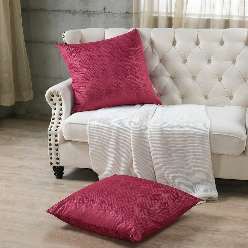 Tonopah Ikat Velvet Throw Pillow Cover Set, NO INSERT