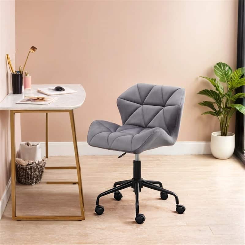 Diamond Tufted Adjustable Swivel Office Chair
