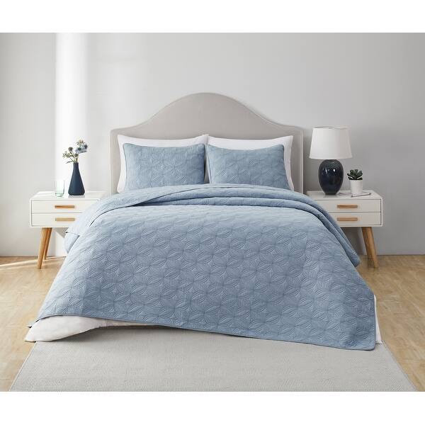 VCNY Home Circle Textured Cotton Quilt Set - Bed Bath & Beyond - 34075015