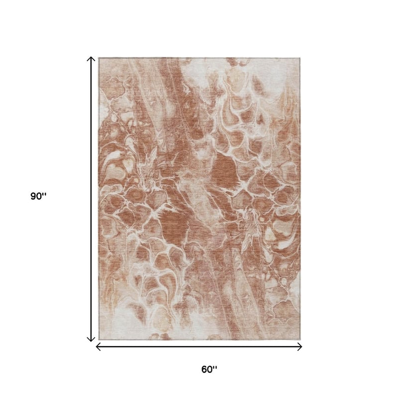HomeRoots Abstract Transitional Rectangle Outdoor Rug