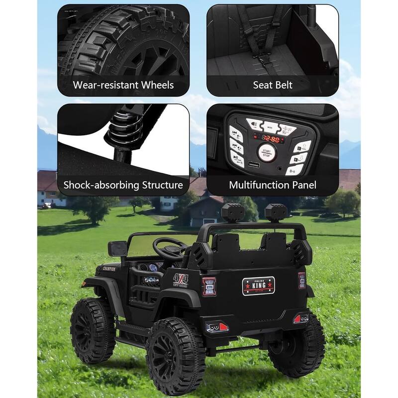 2 Seater Ride On Jeep Car Toy Vehicle for Kids Best Gifts