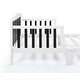 preview thumbnail 5 of 9, Wood Twain Toddler Bed White/Black